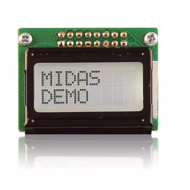 MC20805B6W-FPTLW-V2 Midas Displays  Modules d'affichage - LCD OLED Caractères et Numériques