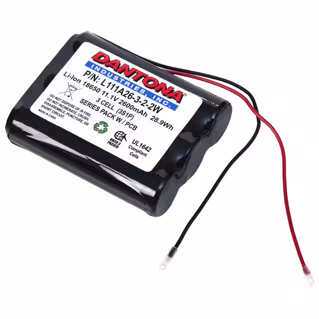 L111A26-3-2-2W Dantona Industries  Packs de batteries