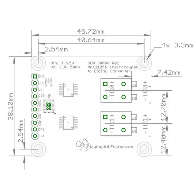 SEN-30006-ST Playing With Fusion, Inc  Cartes d'évaluation - Capteurs