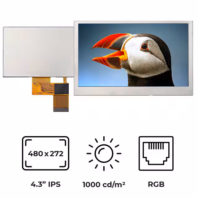 RVT43HLTNWN00 Riverdi  Modules d'affichage - LCD OLED Graphic