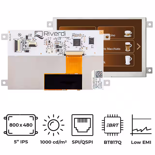 RVT50HQBFWN00 Riverdi  Modules d'affichage - LCD OLED Graphic