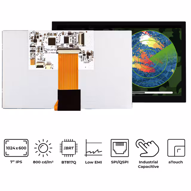 RVT70HSBNWCA0 Riverdi  Modules d'affichage - LCD OLED Graphic