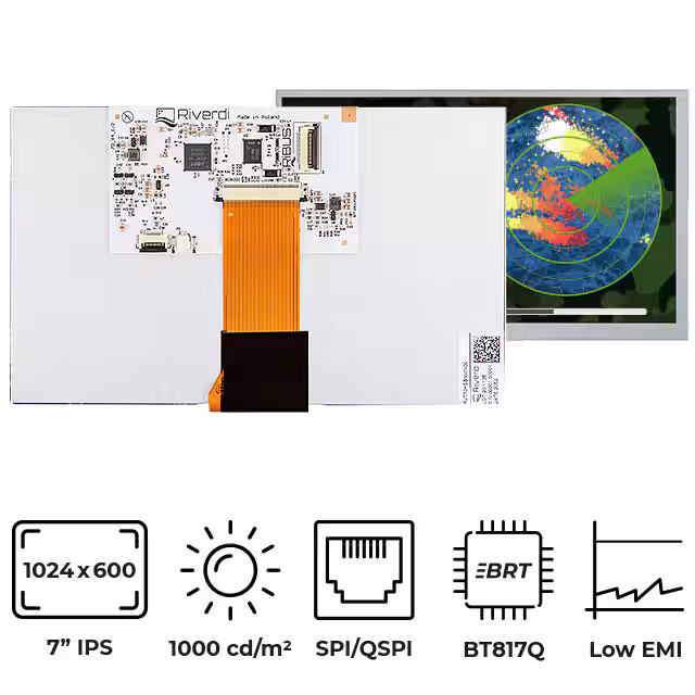 RVT70HSBNWN00 Riverdi  Modules d'affichage - LCD OLED Graphic
