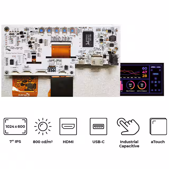 RVT70HSHNWCA0 Riverdi  Modules d'affichage - LCD OLED Graphic