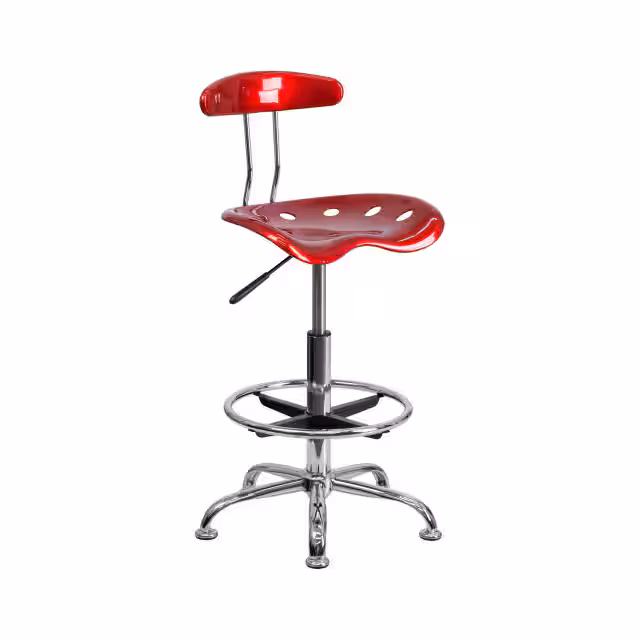 LF-215-WINERED-GG Flash Furniture  Workstation Office Furniture and Equipment - Chairs and Stools