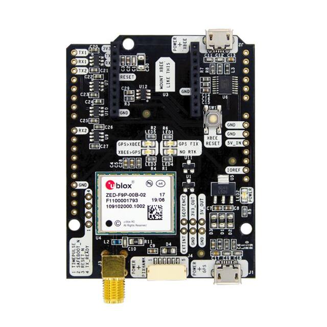 AS-RTK2B-F9P-L1L2-NH-02 ARDUSIMPLE  Cartes de kits d'évaluation et de développement RF