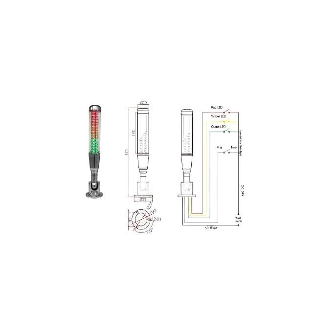 OMC1-301-QN-RYG Otennlux Segnali luminosi e componenti per torri di illuminazione impilabili