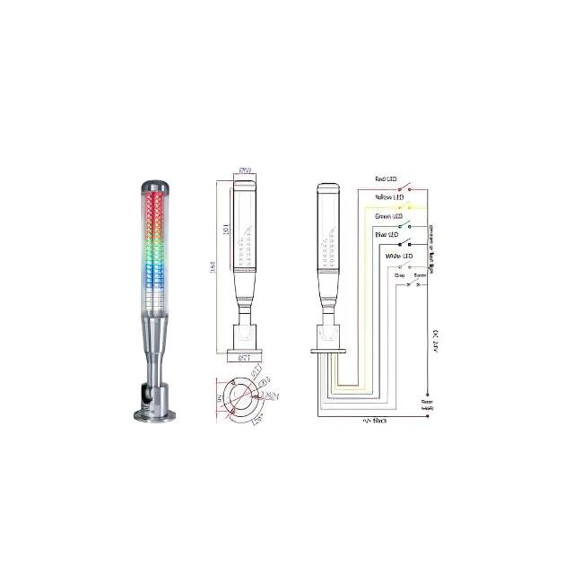 OMC1-501-QN-RYGBW Otennlux Stapelbare Turmbeleuchtungsbaken und -komponenten