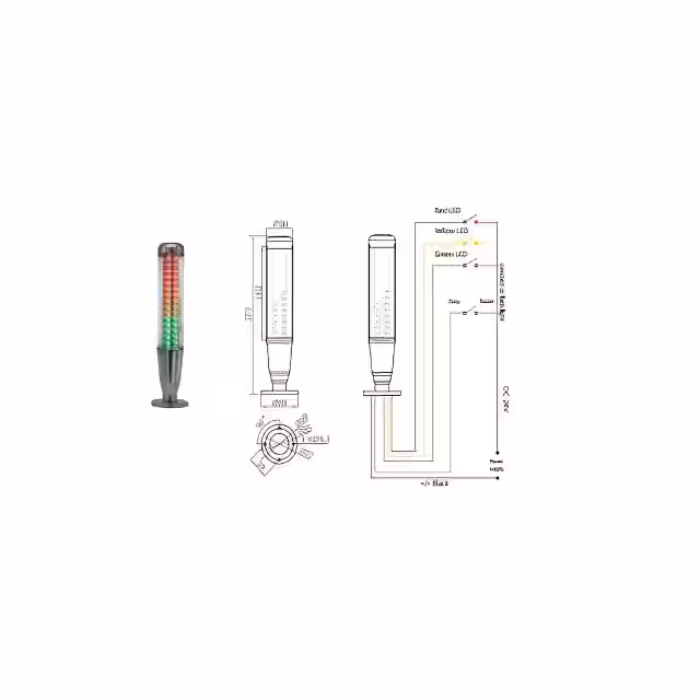 OMI1-301-BN-RYG Otennlux Stapelbare Turmbeleuchtungsbaken und -komponenten