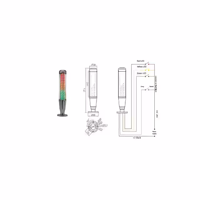 OMI1-301-FN-RYG Otennlux Balises d'éclairage empilables et composants