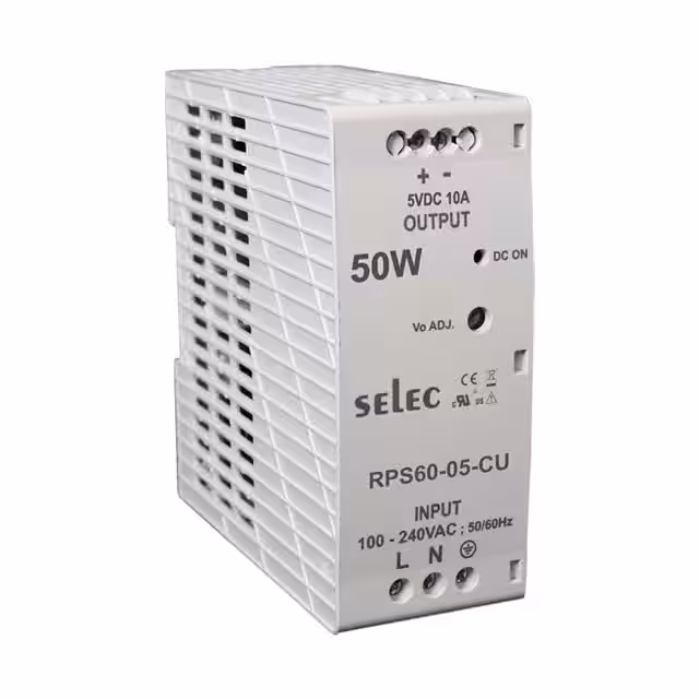 RPS60-05-CU Selec Controls USA Inc.  Industrial DIN Rail Power Supplies