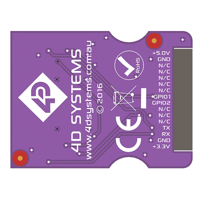 MOTG-RS232 4D Systems Pty Ltd  Cartes d'évaluation - Cartes d'extension Cartes filles