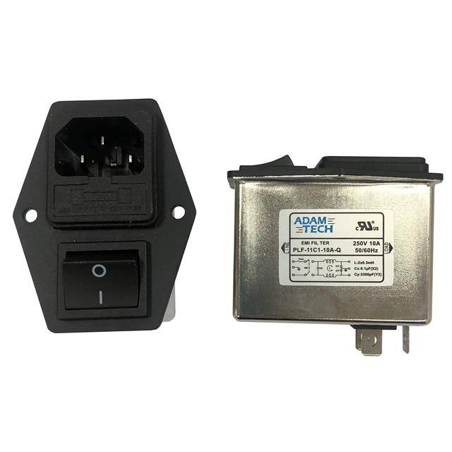 PLF-11C1-10A-Q Adam Tech  Moduli di filtro di linea di alimentazione