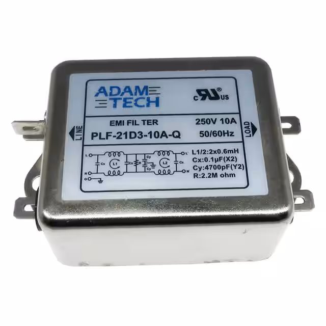 PLF-21D3-10A-Q Adam Tech  Power Line Filter Modules