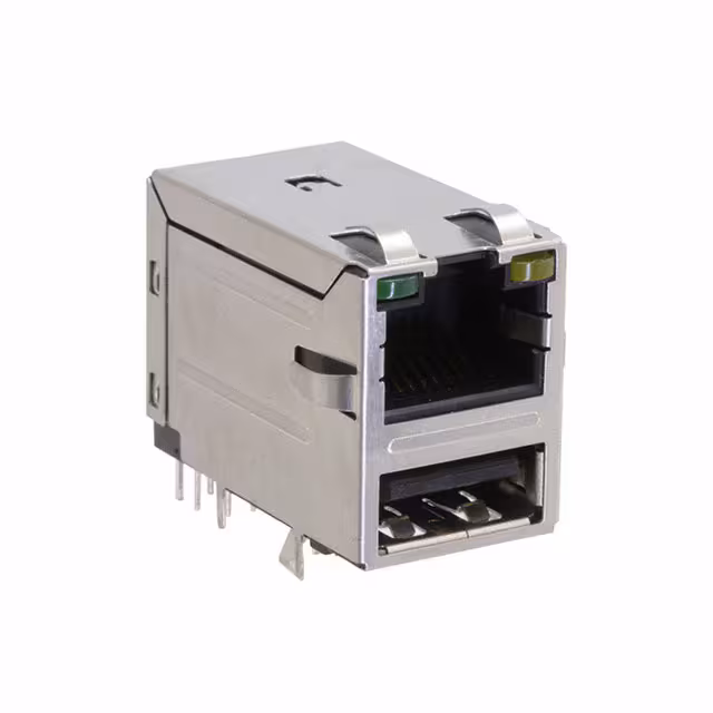 MTJ-USB-88JX1-FS-PG-LH-M49 Adam Tech  Modular Connector Jacks With Magnetics