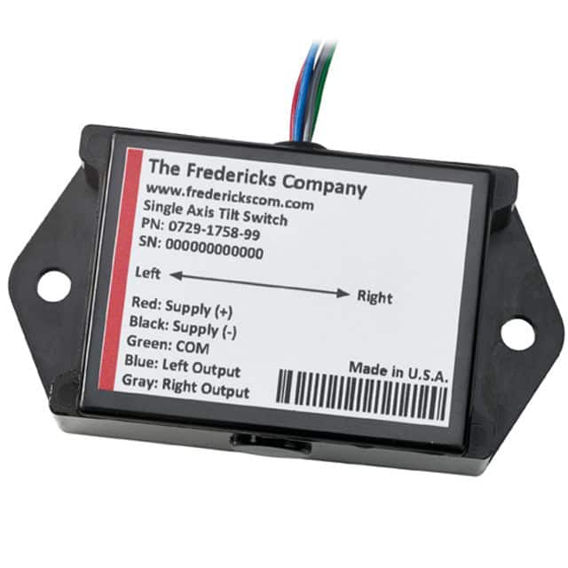 0729-1758-99 The Fredericks Company  Capteurs de mouvement - Interrupteurs d'inclinaison