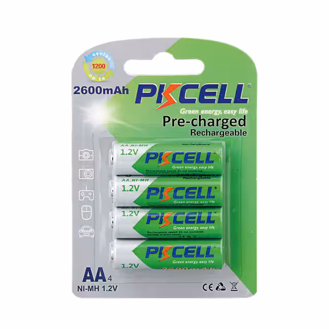 RTU-NIMH-AA2600-4B PKCELL  Piles rechargeables (secondaires)
