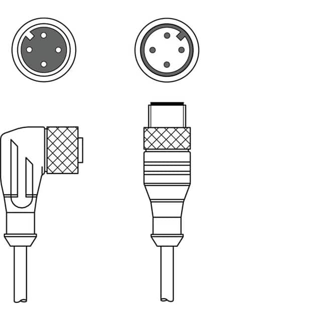 KDS U-M124WM124A-T2104-006 Leuze  Câble de capteur - Assemblages