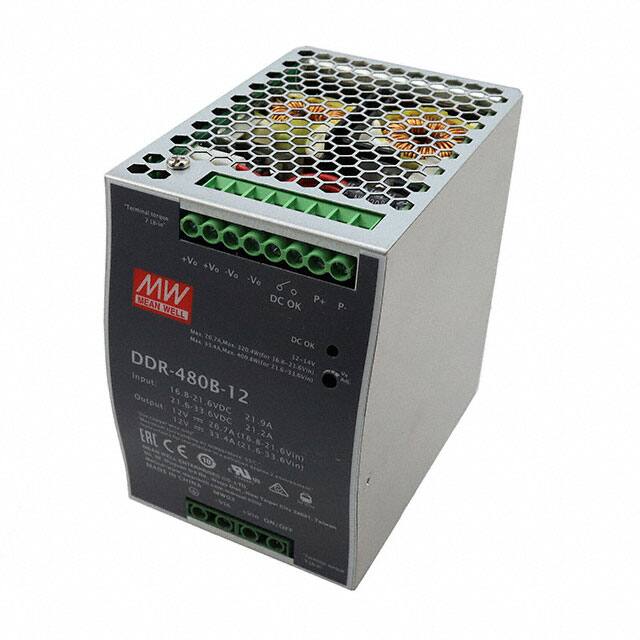DDR-480B-12 MEAN WELL USA Inc.  Industrial DIN Rail Power Supplies