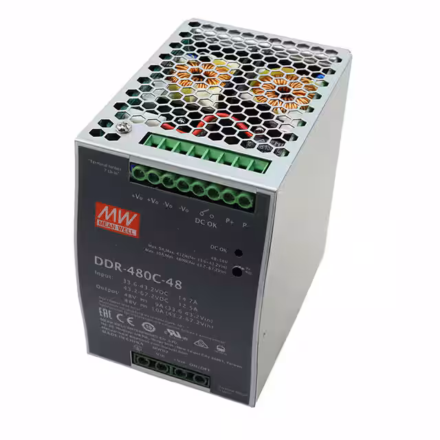 DDR-480C-48 MEAN WELL USA Inc.  Industrial DIN Rail Power Supplies