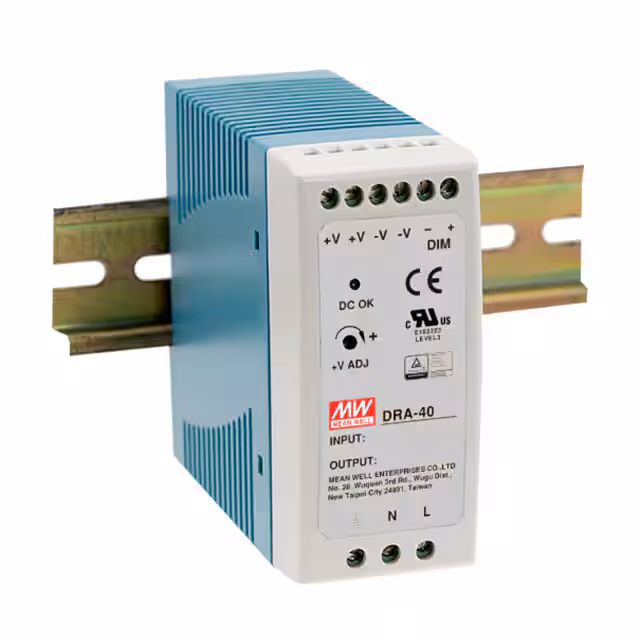 DRA-40-24 MEAN WELL USA Inc.  Industrial DIN Rail Power Supplies