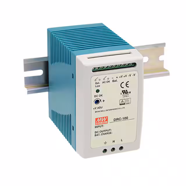 DRC-100B MEAN WELL USA Inc.  Industrial DIN Rail Power Supplies