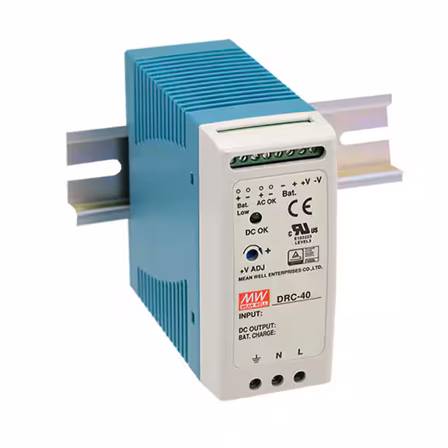 DRC-40B MEAN WELL USA Inc.  Industrial DIN Rail Power Supplies
