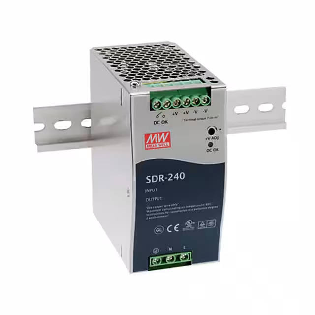 SDR-240-24 MEAN WELL USA Inc.  Industrial DIN Rail Power Supplies