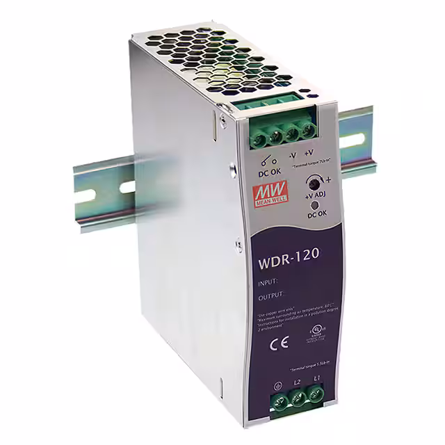 WDR-120-24 MEAN WELL USA Inc.  Industrial DIN Rail Power Supplies