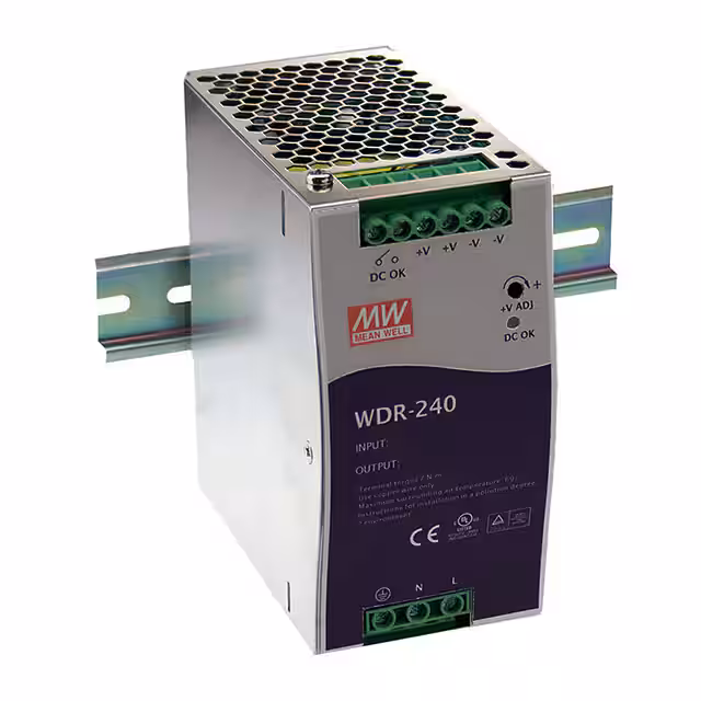 WDR-240-24 MEAN WELL USA Inc.  Industrial DIN Rail Power Supplies