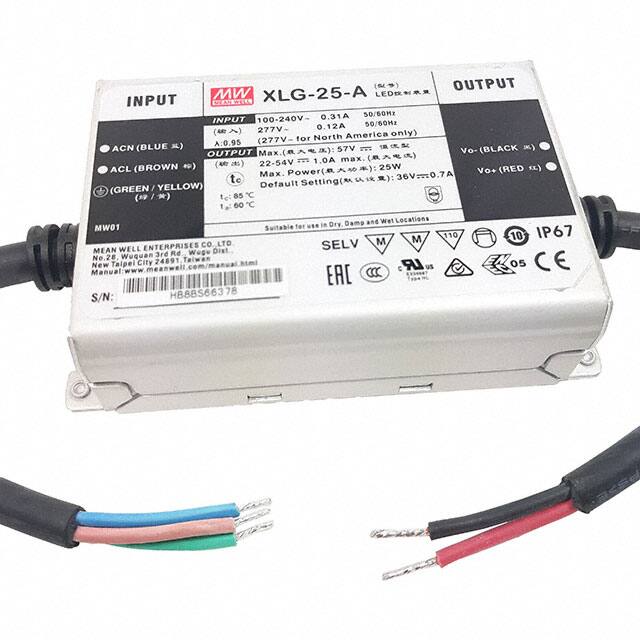 XLG-25-A MEAN WELL USA Inc.  LED Drivers
