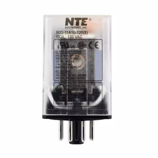 R02-11A10-120 NTE Electronics, Inc  Power Relays Over 2 Amps