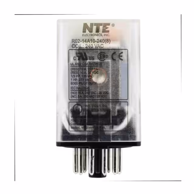 R02-14A10-240 NTE Electronics, Inc  Power Relays Over 2 Amps