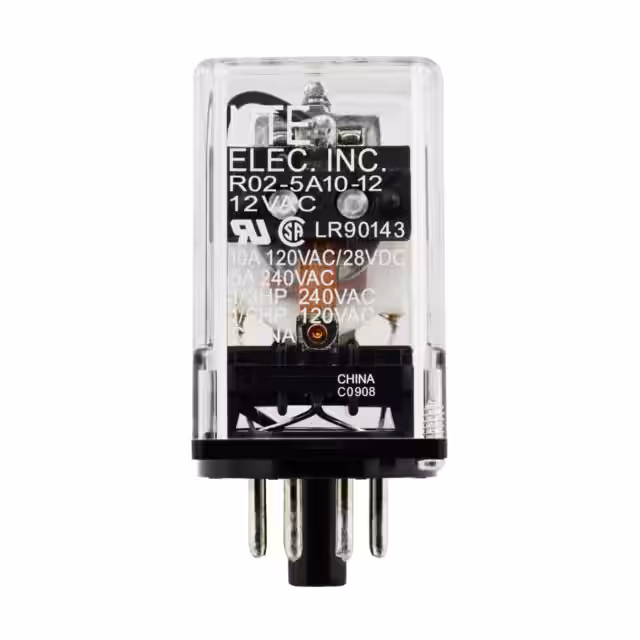 R02-5A10-12 NTE Electronics, Inc  Power Relays Over 2 Amps