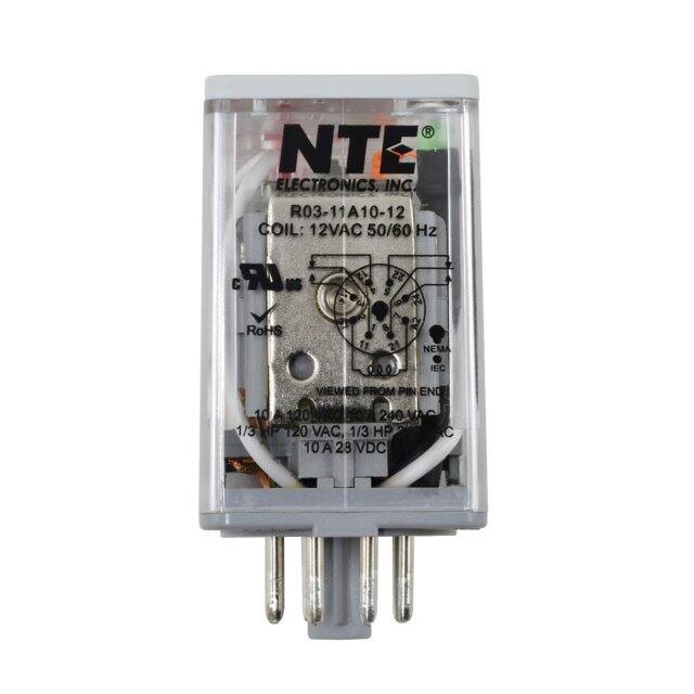 R03-11A10-12 NTE Electronics, Inc  Power Relays Over 2 Amps