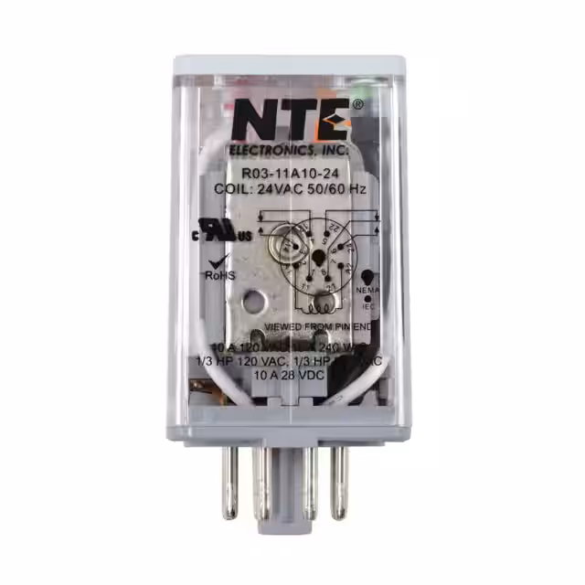 R03-11A10-24 NTE Electronics, Inc  Power Relays Over 2 Amps