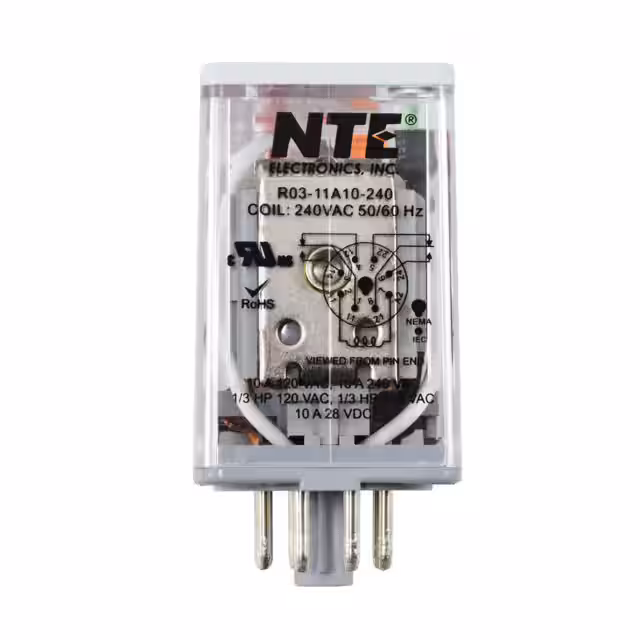R03-11A10-240 NTE Electronics, Inc  Power Relays Over 2 Amps