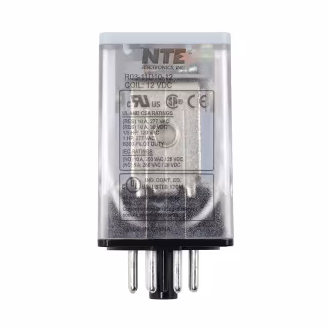 R03-11D10-12 NTE Electronics, Inc  Power Relays Over 2 Amps