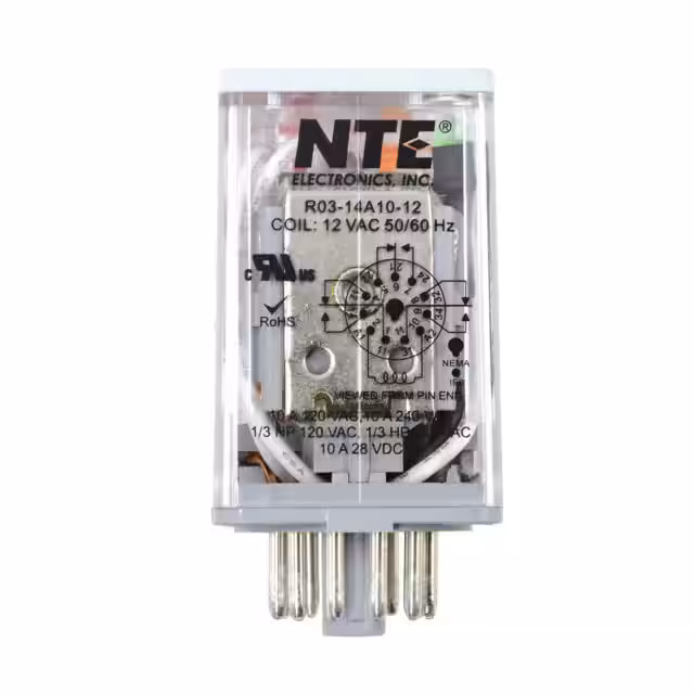 R03-14A10-12 NTE Electronics, Inc  Power Relays Over 2 Amps