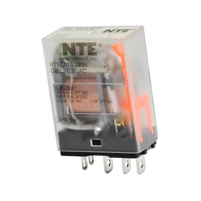 R11-5A15-120N NTE Electronics, Inc  Power Relays Over 2 Amps