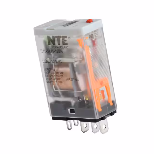 R11-5A15-12BN NTE Electronics, Inc  Power Relays Over 2 Amps