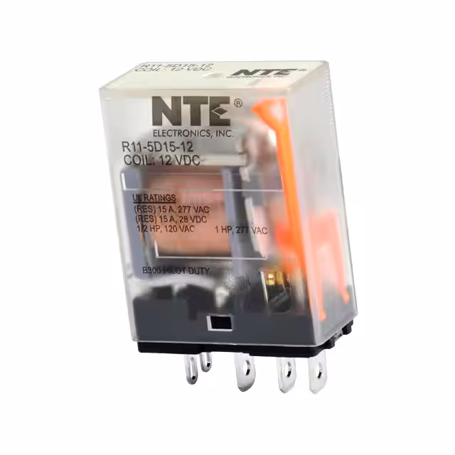R11-5D15-12 NTE Electronics, Inc  Power Relays Over 2 Amps
