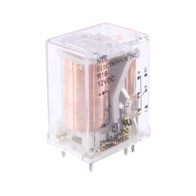 R16-17D5-12P NTE Electronics, Inc  Power Relays Over 2 Amps