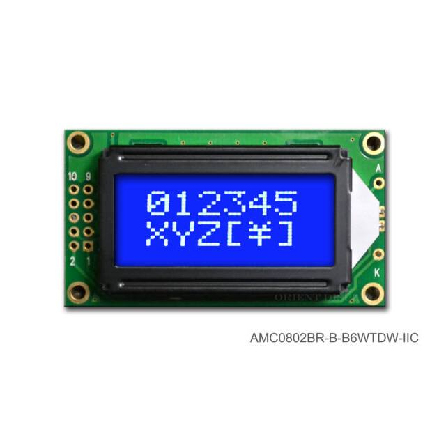 AMC0802BR-B-B6WTDW-I2C Orient Display  Anzeigemodule – LCD-OLED-Zeichen und -Ziffern