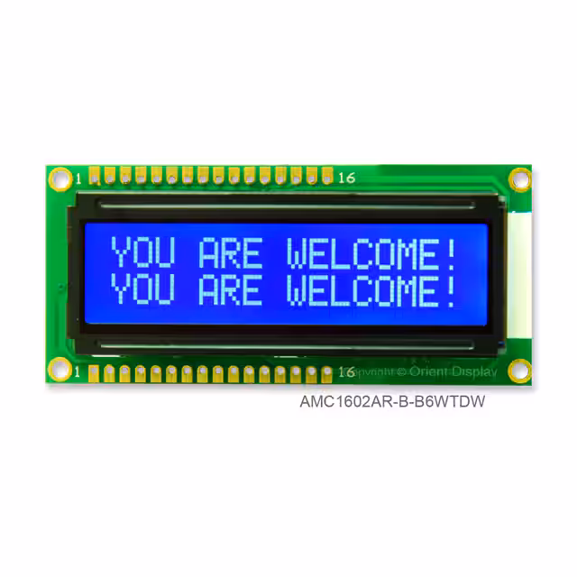 AMC1602AR-B-B6WTDW Orient Display  Modules d'affichage - LCD OLED Caractères et Numériques