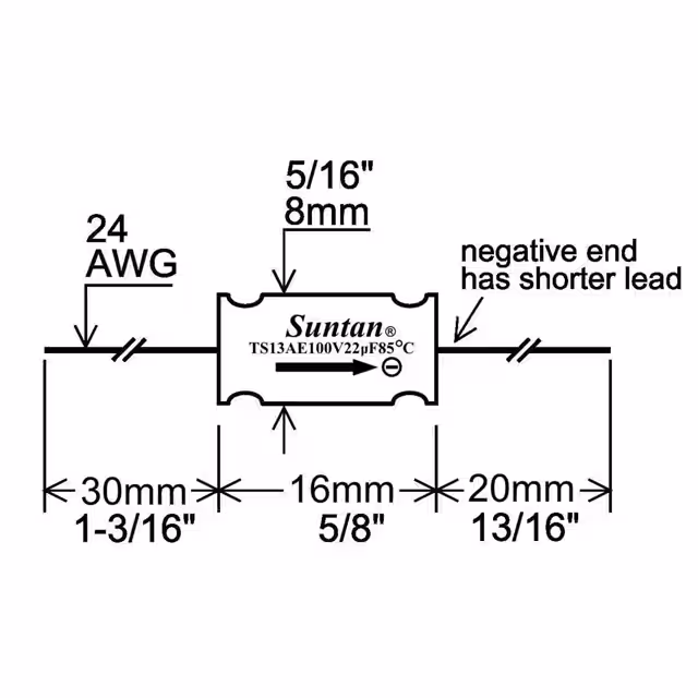 CP-ST-220-25V SunTan  Aluminum Electrolytic Capacitors