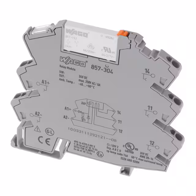 857-304 WAGO Corporation  Power Relays Over 2 Amps