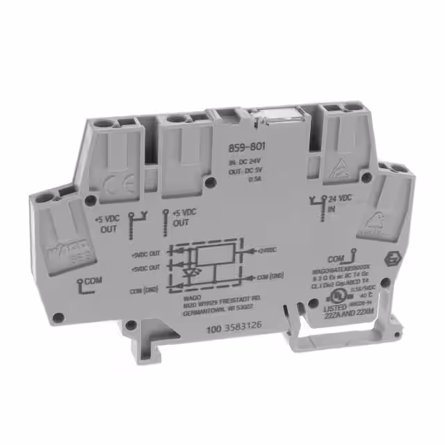 859-801 WAGO Corporation  Industrial DIN Rail Power Supplies