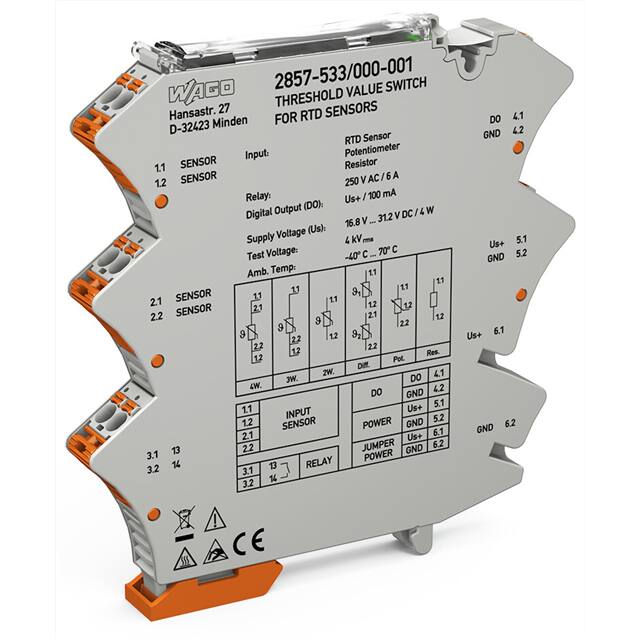 2857-533/000-001 WAGO Corporation Moniteur - Sortie relais