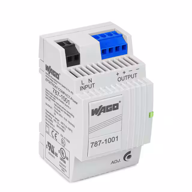 787-1001 WAGO Corporation  Industrial DIN Rail Power Supplies